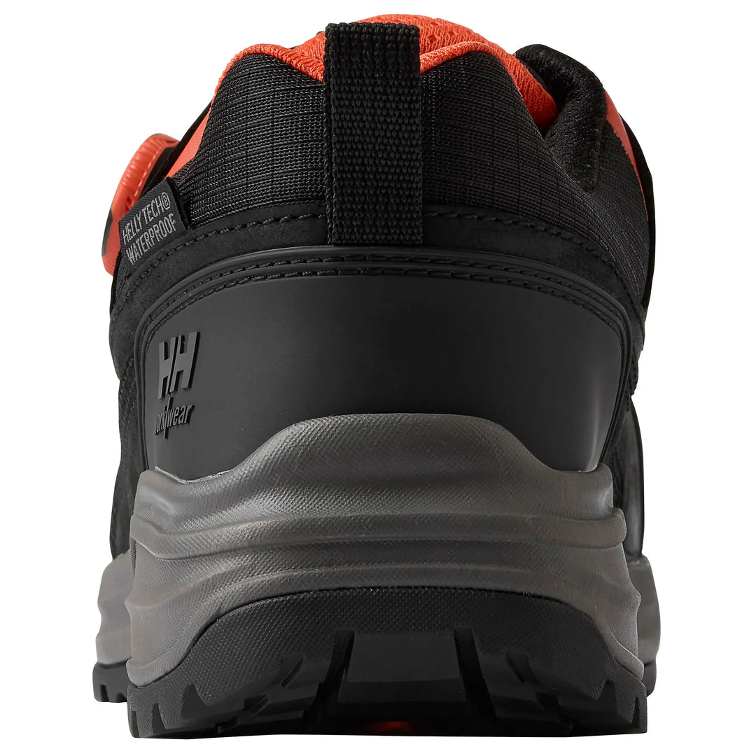Helly Hansen Manchester LTR Low BOA Waterproof Composite Toe Lightweight Breathable S7S Safety Shoes 78425 Black/Grey — Back 