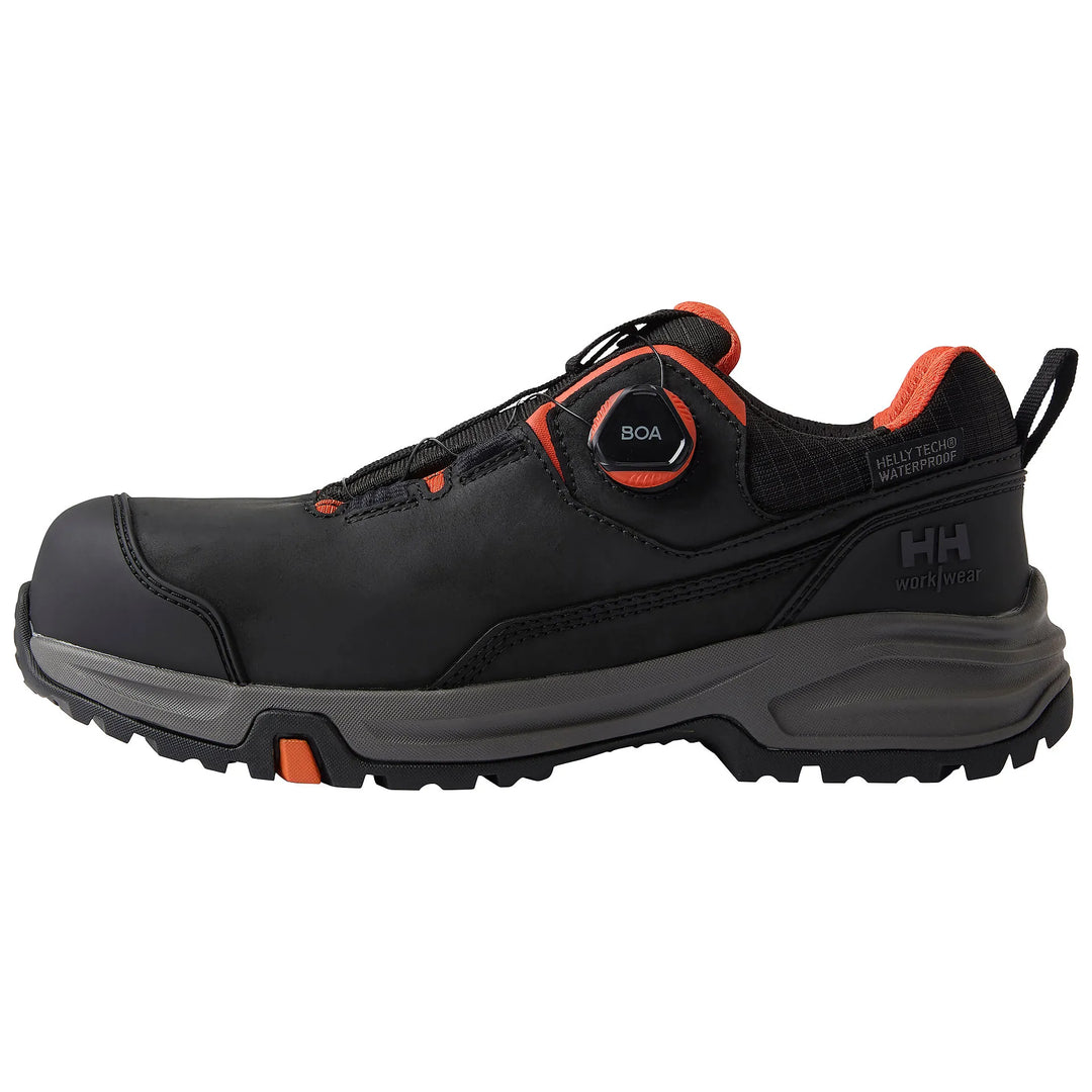 Helly Hansen Manchester LTR Low BOA Waterproof Composite Toe Lightweight Breathable S7S Safety Shoes 78425 Black/Grey — Hero 