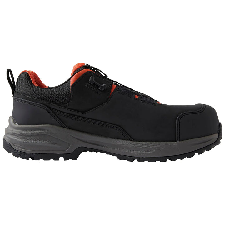 Helly Hansen Manchester LTR Low BOA Waterproof Composite Toe Lightweight Breathable S7S Safety Shoes 78425 Black/Grey — Side 