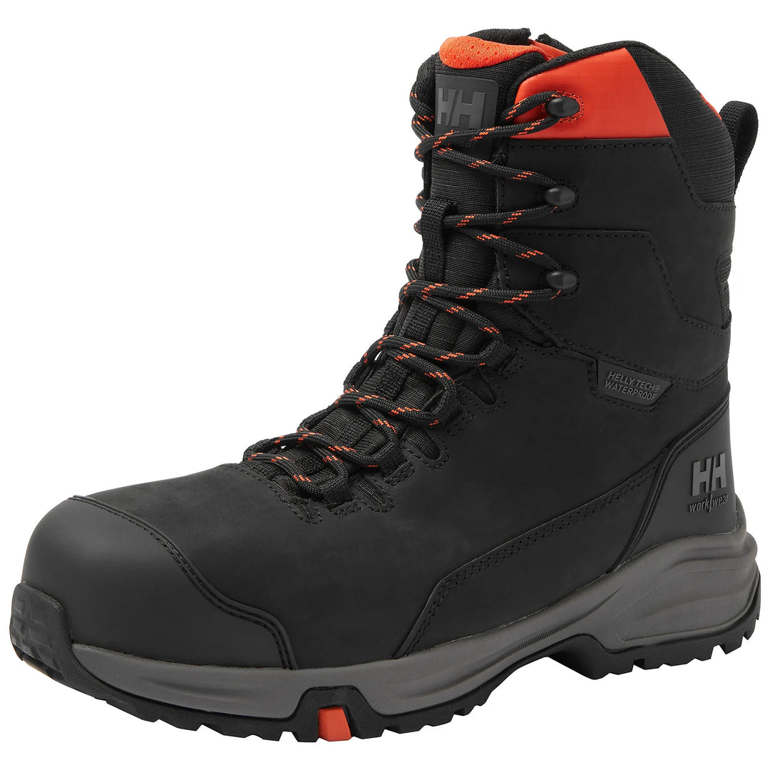 Helly Hansen Manchester LTR Tall Side Zip Waterproof Composite Toe Lightweight Breathable S7S FO SC SR Safety Boots 78434 Bla 