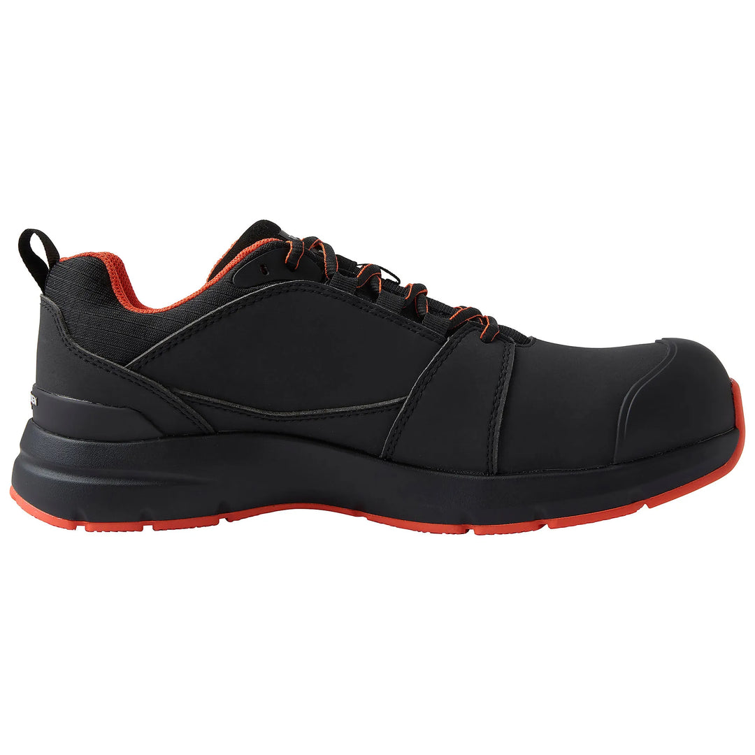 Helly Hansen Manchester MXR Low Waterproof Composite Toe Lightweight Breathable S7S Safety Shoes 78322 Black/Orange — Side Vi 