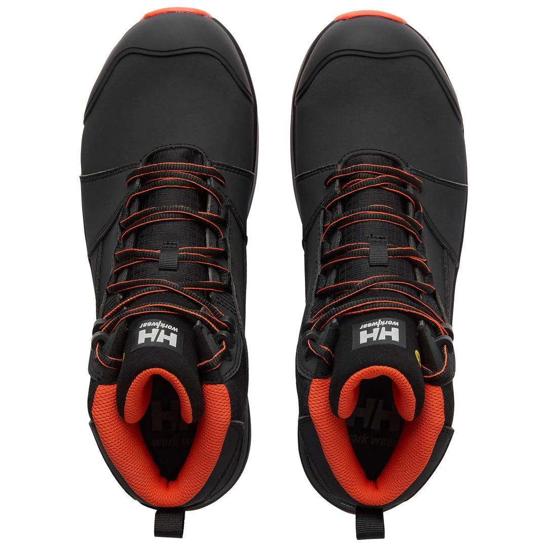 Helly Hansen Manchester MXR Mid Waterproof Composite Toe Lightweight Breathable S7S Safety Boots 78324 Black/Orange — Product 