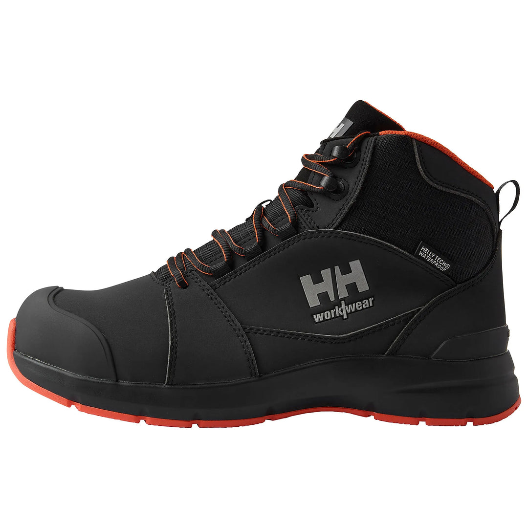 Helly Hansen Manchester MXR Mid Waterproof Composite Toe Lightweight Breathable S7S Safety Boots 78324 Black/Orange — Hero 