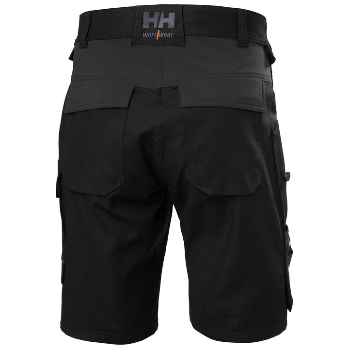 Helly Hansen Oxford 2.0 HH Connect Cordura Reinforced Shorts 77361 Black — Back View 
