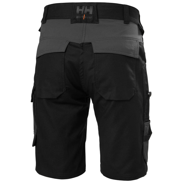 Helly Hansen Oxford 2.0 HH Connect Cordura Reinforced Shorts 77361 Black/Ebony — Back View 