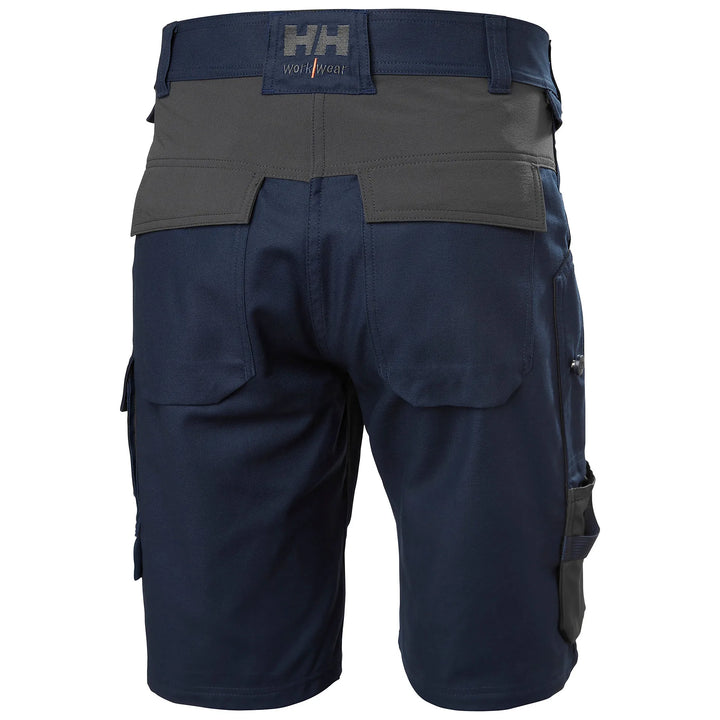 Helly Hansen Oxford 2.0 HH Connect Cordura Reinforced Shorts 77361 Navy/Ebony — Back View 