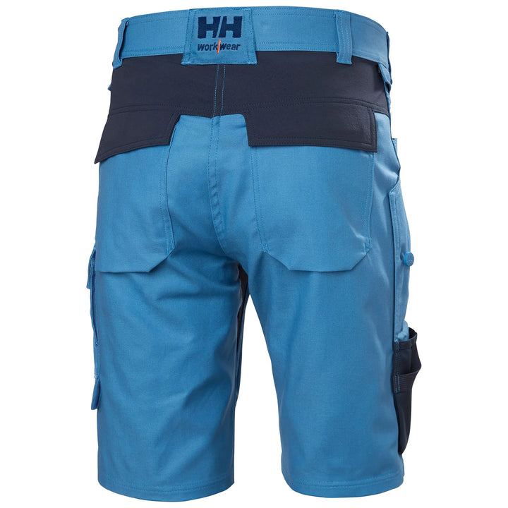 Helly Hansen Oxford 2.0 HH Connect Cordura Reinforced Shorts 77361 Navy/Stone Blue — Back View 