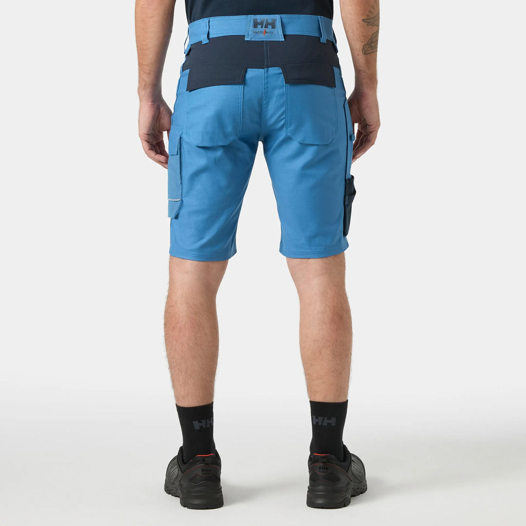 Helly Hansen Oxford 2.0 HH Connect Cordura Reinforced Shorts 77361 Navy/Stone Blue — Worn on Site 