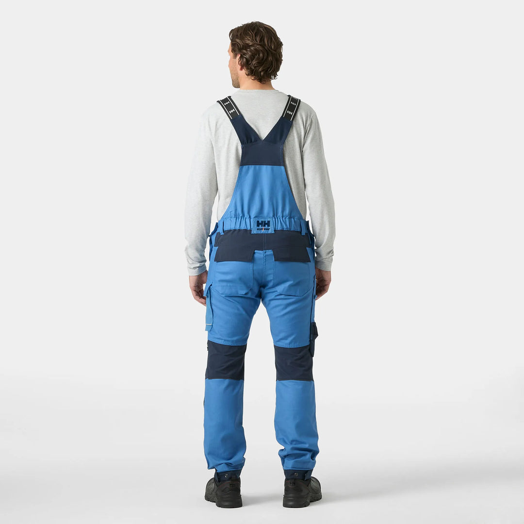Helly Hansen Oxford 2.0 HH Connect Cordura Reinforced Bib Trousers 77615 Navy/Stone Blue — Worn on Site 