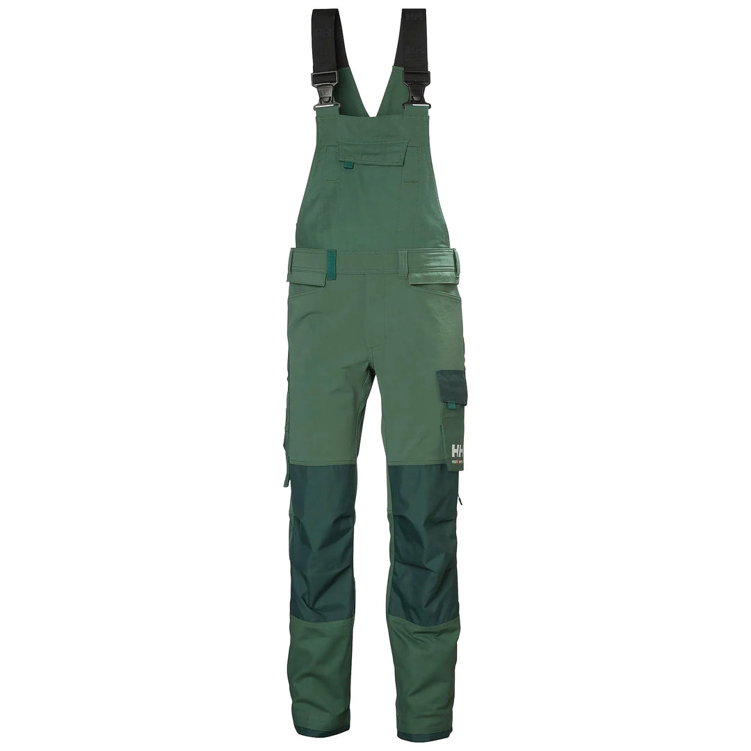 Helly Hansen Oxford 4X HH Connect Cordura Reinforced 4-Way-Stretch Bib Trousers 77504 Spruce/Darkest Spruce — Hero 