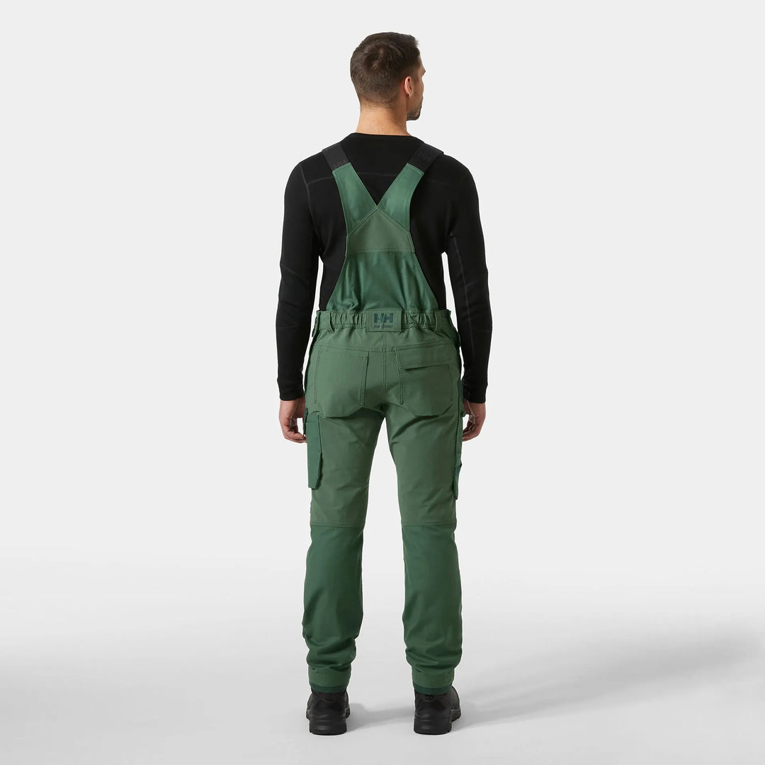 Helly Hansen Oxford 4X HH Connect Cordura Reinforced 4-Way-Stretch Bib Trousers 77504 Spruce/Darkest Spruce — Worn on Site 
