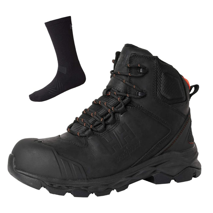 Helly Hansen Special Offer Oxford 78403 Pack - Helly Hansen Oxford Mid Composite Toe Cap S3 Safety Boots + 3 Pairs Helly Socks#colour_black