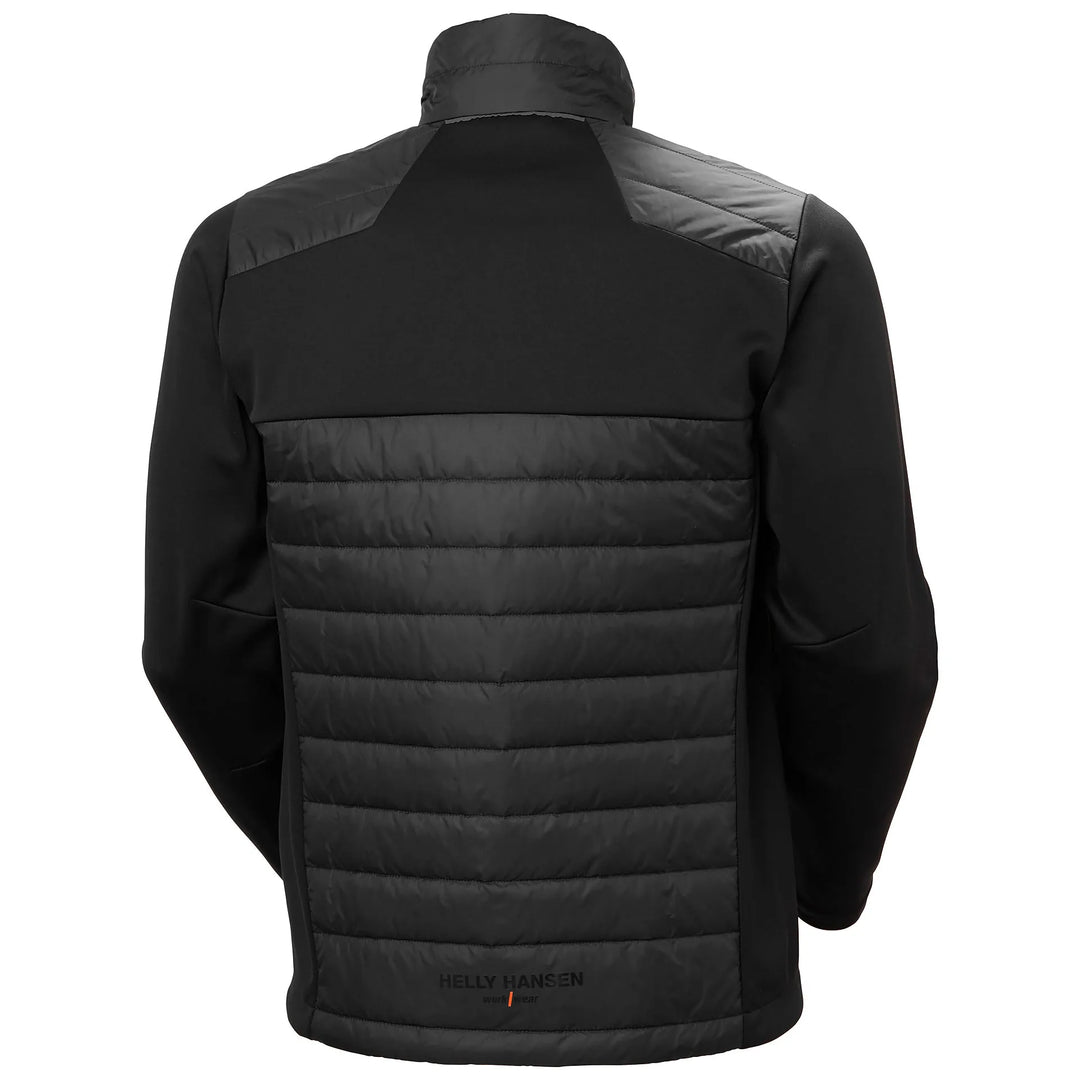 Helly Hansen Oxford Hybrid PrimaLoft Insulated Recycled Content Jacket 73370 Black — Back View 
