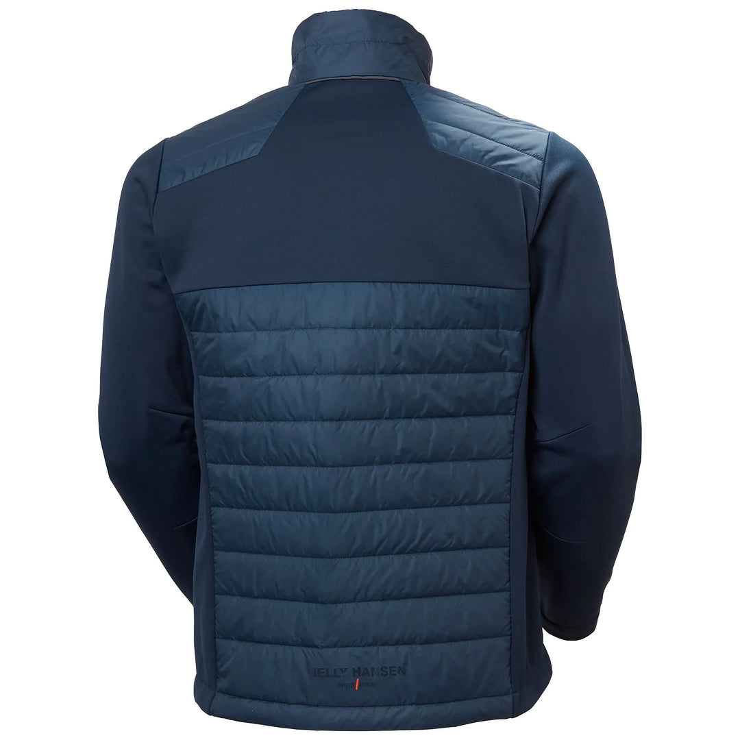 Helly Hansen Oxford Hybrid PrimaLoft Insulated Recycled Content Jacket 73370 Navy — Back View 