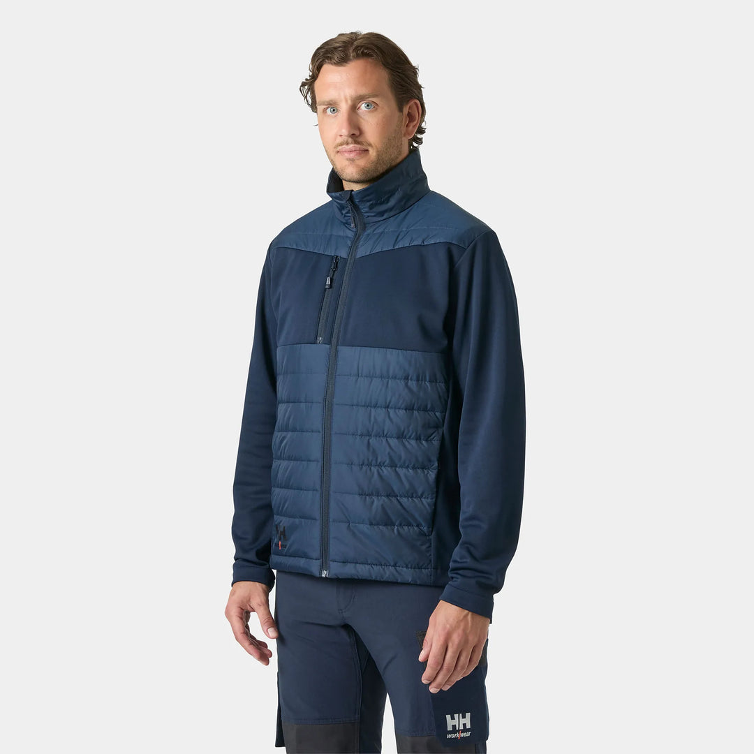 Helly Hansen Oxford Hybrid PrimaLoft Insulated Recycled Content Jacket 73370 Navy — Worn on Site 