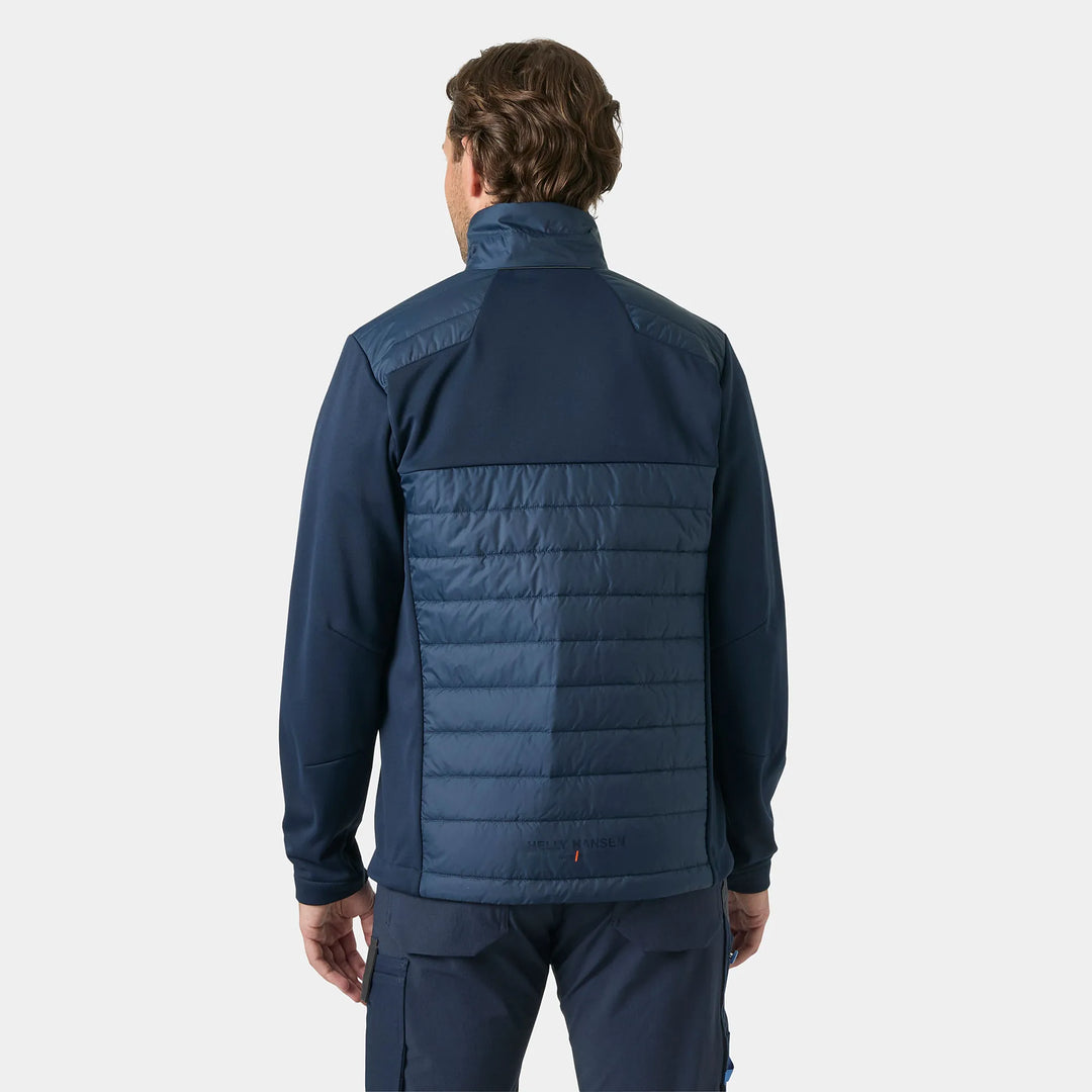 Helly Hansen Oxford Hybrid PrimaLoft Insulated Recycled Content Jacket 73370 Navy — Worn on Site 
