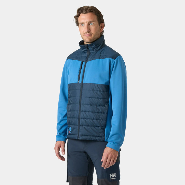 Helly Hansen Oxford Hybrid PrimaLoft Insulated Recycled Content Jacket 73370 Navy/Stone Blue — Worn on Site 