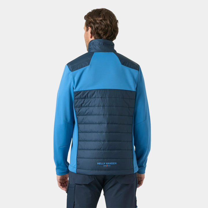 Helly Hansen Oxford Hybrid PrimaLoft Insulated Recycled Content Jacket 73370 Navy/Stone Blue — Worn on Site 