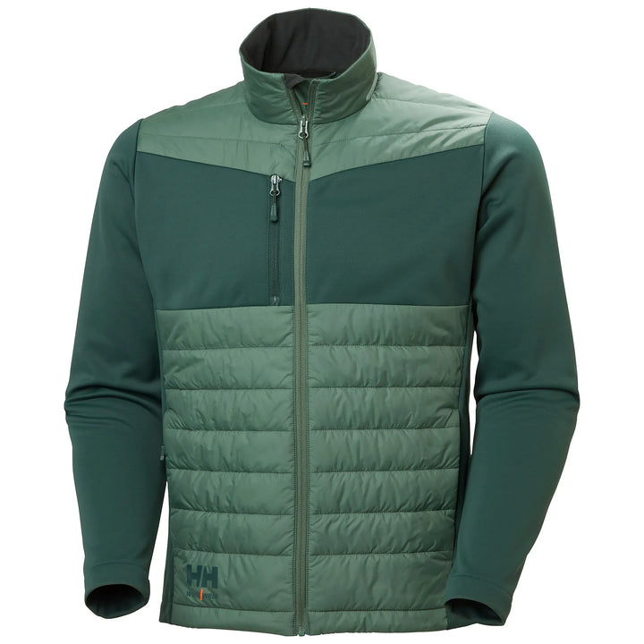 Helly Hansen Oxford Hybrid PrimaLoft Insulated Recycled Content Jacket 73370 Spruce/Darkest Spruce — Hero 