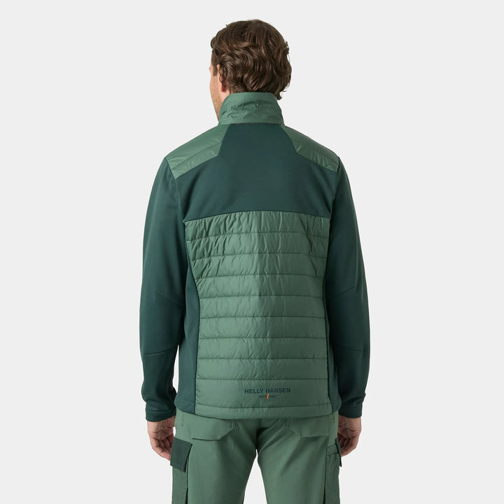 Helly Hansen Oxford Hybrid PrimaLoft Insulated Recycled Content Jacket 73370 Spruce/Darkest Spruce — Worn on Site 