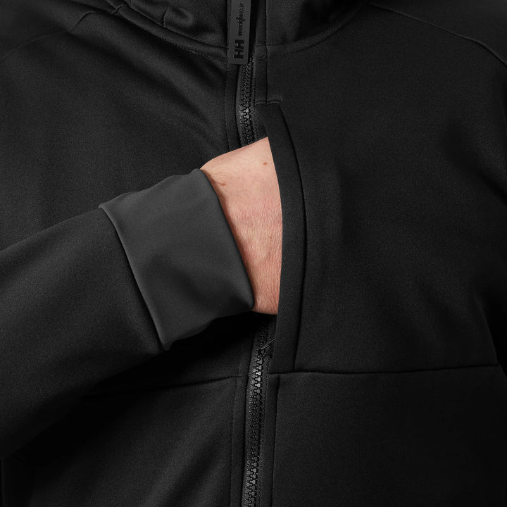 Helly Hansen Tech Hooded Recycled Content Midlayer Jacket 79232 Black — Product Detail 302 