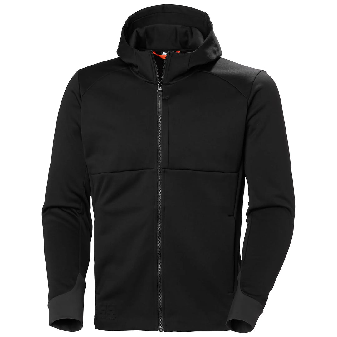 Helly Hansen Tech Hooded Recycled Content Midlayer Jacket 79232 Black — Hero 