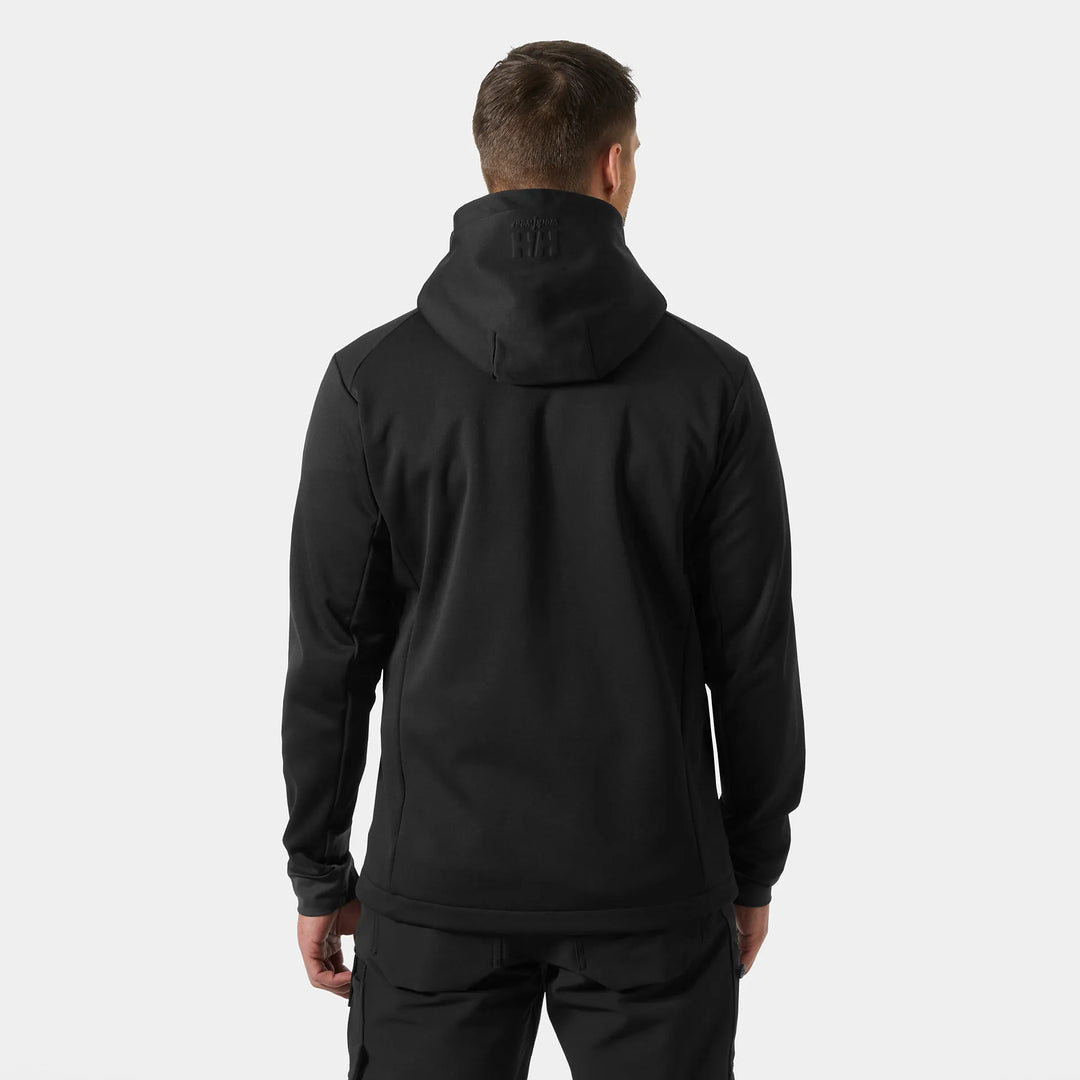 Helly Hansen Tech Hooded Recycled Content Midlayer Jacket 79232 Black — Worn on Site 