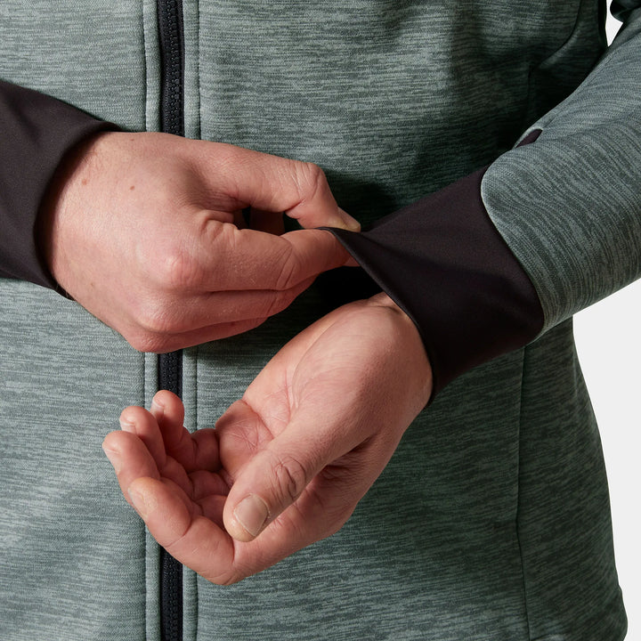 Helly Hansen Tech Hooded Recycled Content Midlayer Jacket 79232 Grey Melange — Product Detail 304 
