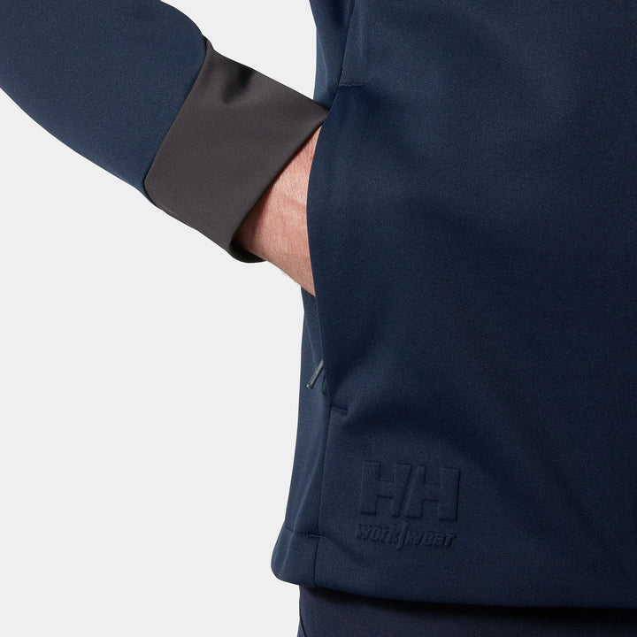 Helly Hansen Tech Hooded Recycled Content Midlayer Jacket 79232 Navy — Product Detail 303 