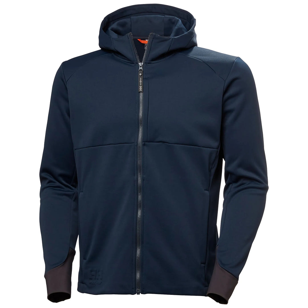 Helly Hansen Tech Hooded Recycled Content Midlayer Jacket 79232 Navy — Hero 
