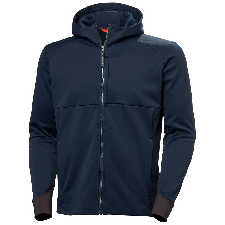 Helly Hansen Tech Hooded Recycled Content Midlayer Jacket 79232 Navy — Hero 