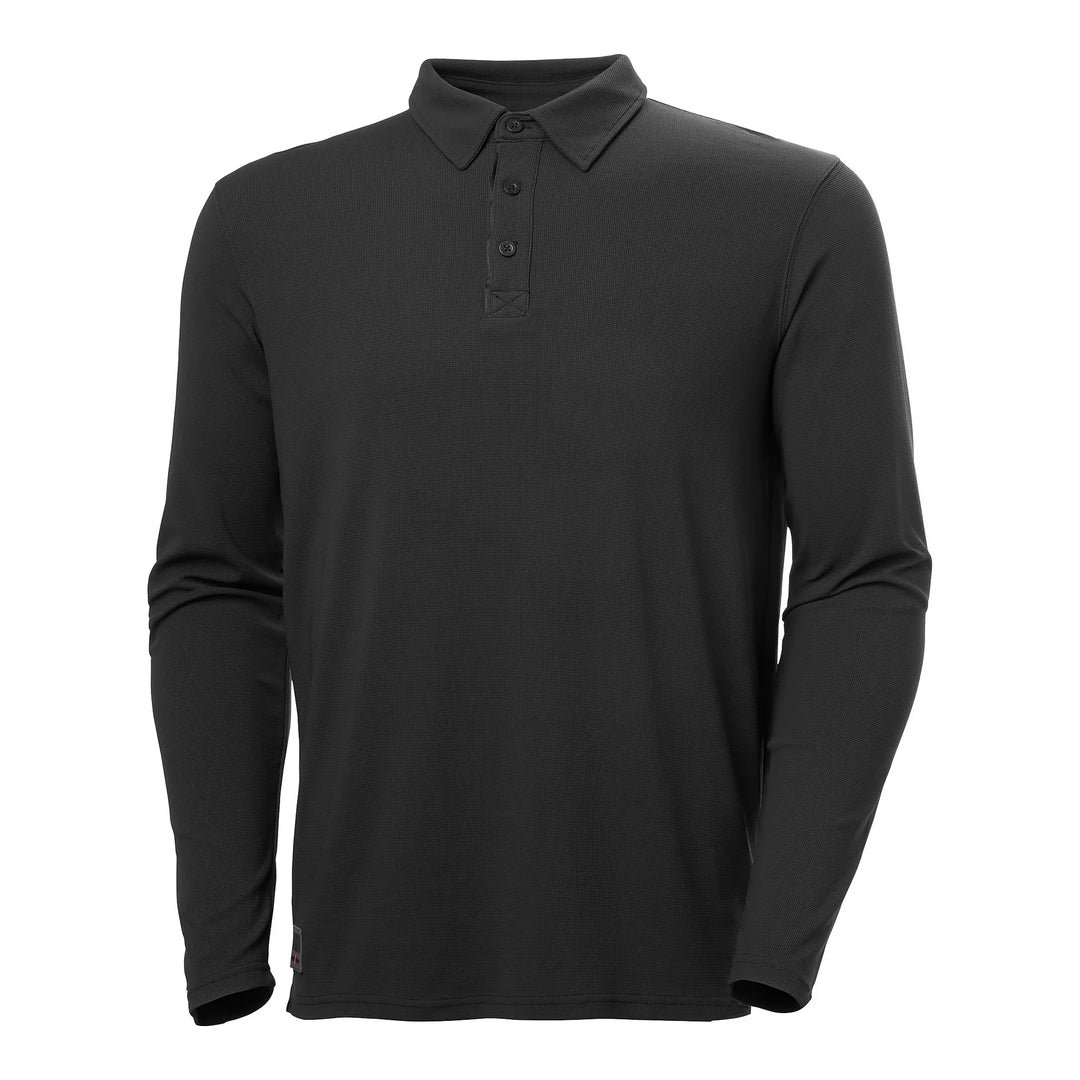 Helly Hansen Tech Longsleeve Polo 79250 Black — Hero 