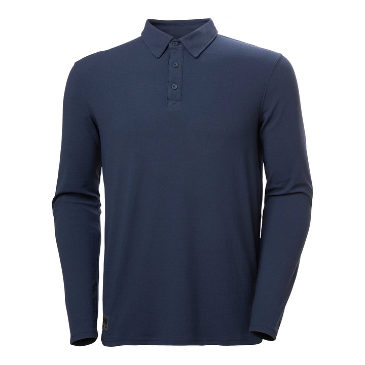 Helly Hansen Tech Longsleeve Polo 79250 Navy — Hero 