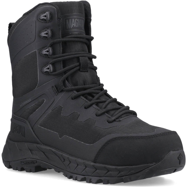 Magnum Ultima Pro 8.0 Waterproof Side-Zip Lightweight Uniform Boots Black 1#colour_black