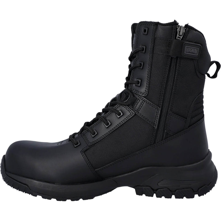 Magnum Vanguard 8.0 Side-Zip S3 Composite Toe Cap Safety Boots Black 4#colour_black