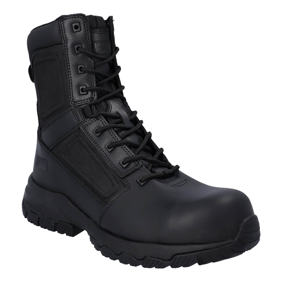 Magnum Vanguard 8.0 Side-Zip S3 Composite Toe Cap Safety Boots Black 8#colour_black