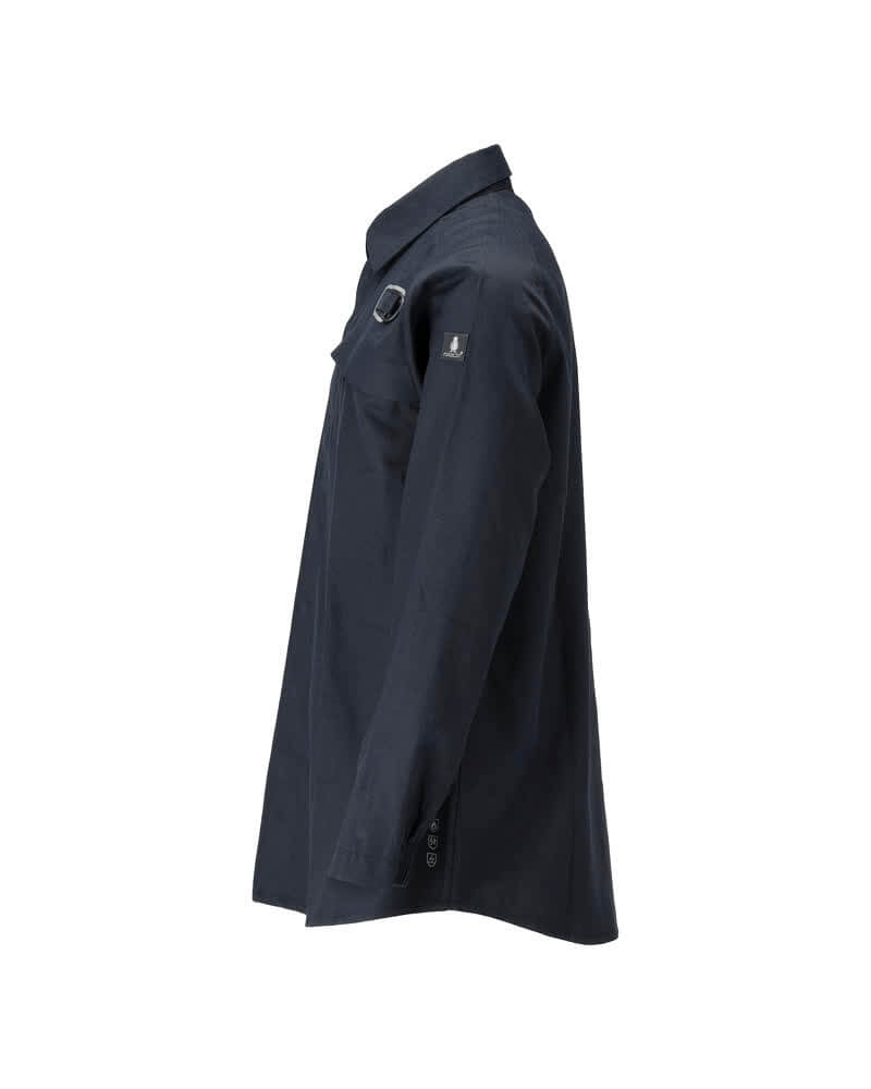 Mascot 21504-508 Multi-Protective Arc and Flame Retardant Modern Fit Shirt Right #colour_dark-navy-blue