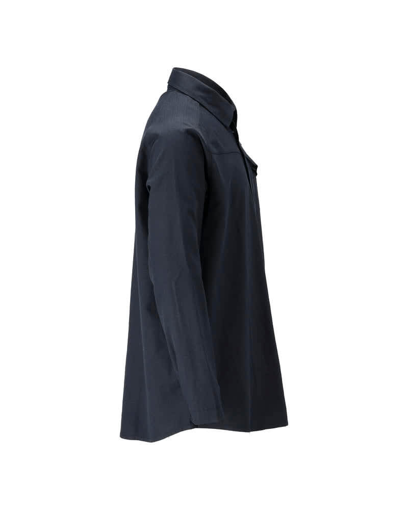 Mascot 21504-508 Multi-Protective Arc and Flame Retardant Modern Fit Shirt Left #colour_dark-navy-blue