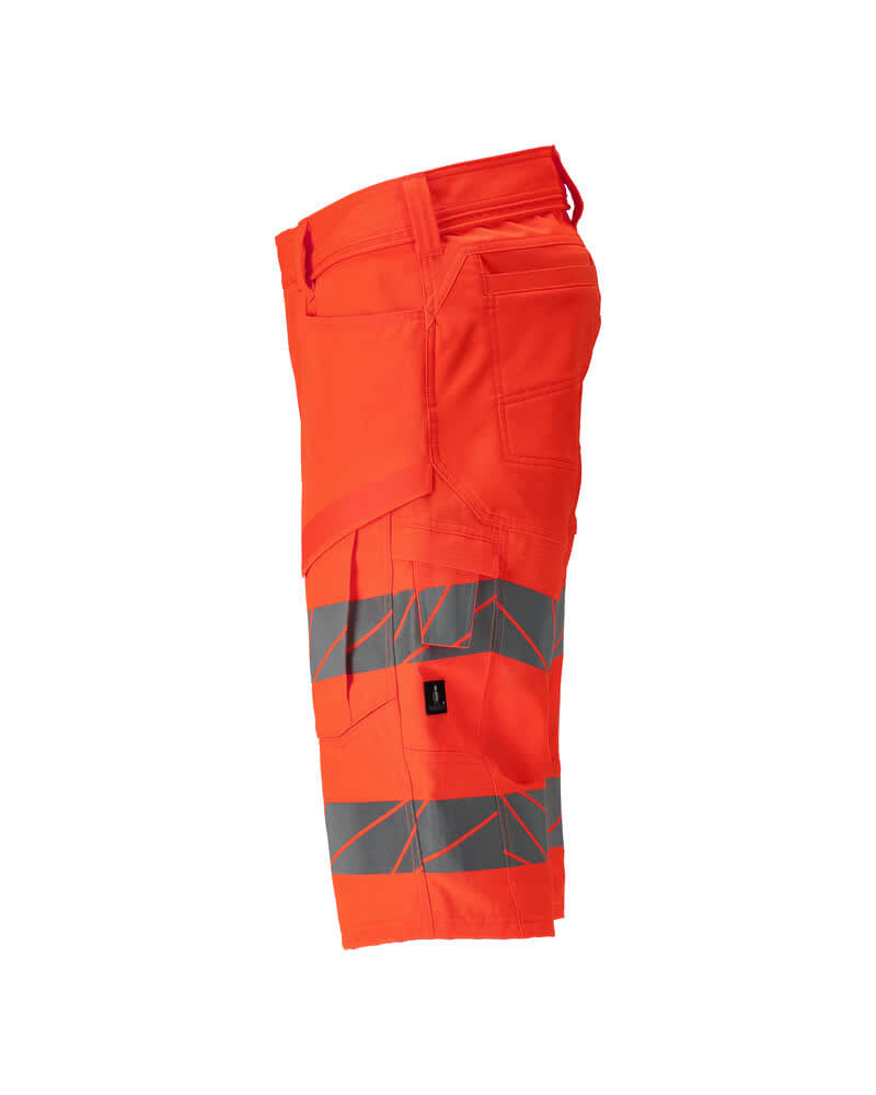 Mascot 25049-236 Hi-Vis Ripstop Shorts with Stretch Zones (Holster Pocket Compatible) Right #colour_hi-vis-red