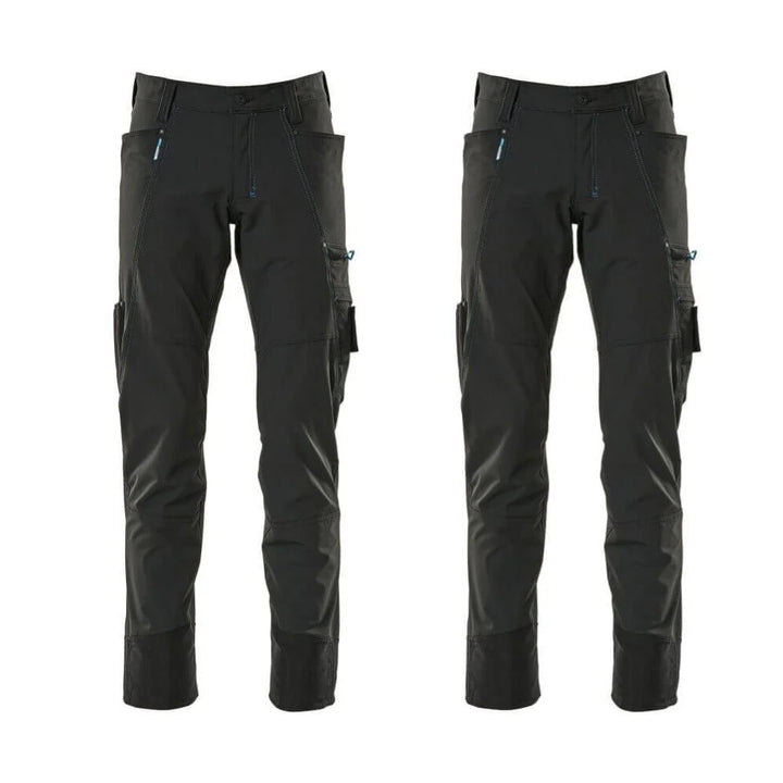 Mascot Advanced 4 Way Stretch Trousers 17279 311 Mens Twin Pack Deal 1 Black