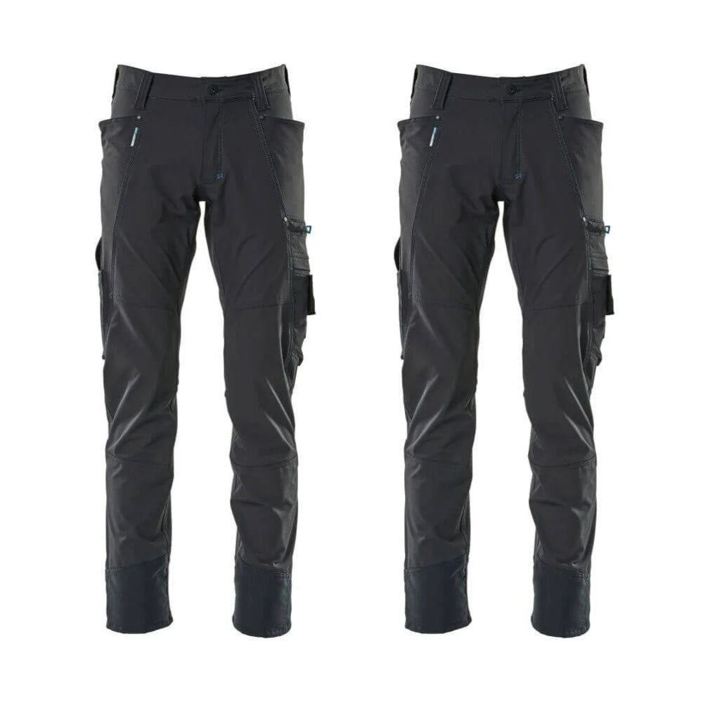 Mascot Advanced 4 Way Stretch Trousers 17279 311 Mens Twin Pack Deal 2 Dark Navy Blue