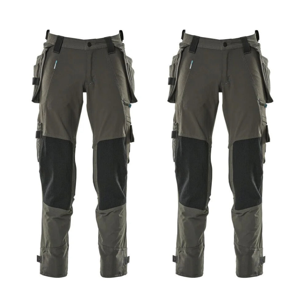 Mascot Advanced Work Trousers 17031 311 Mens Twin Pack Deal 1 Dark Anthracite Grey