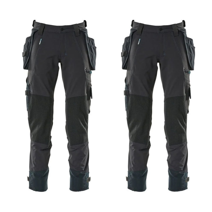 Mascot Advanced Work Trousers 17031 311 Mens Twin Pack Deal 2 Dark Navy Blue