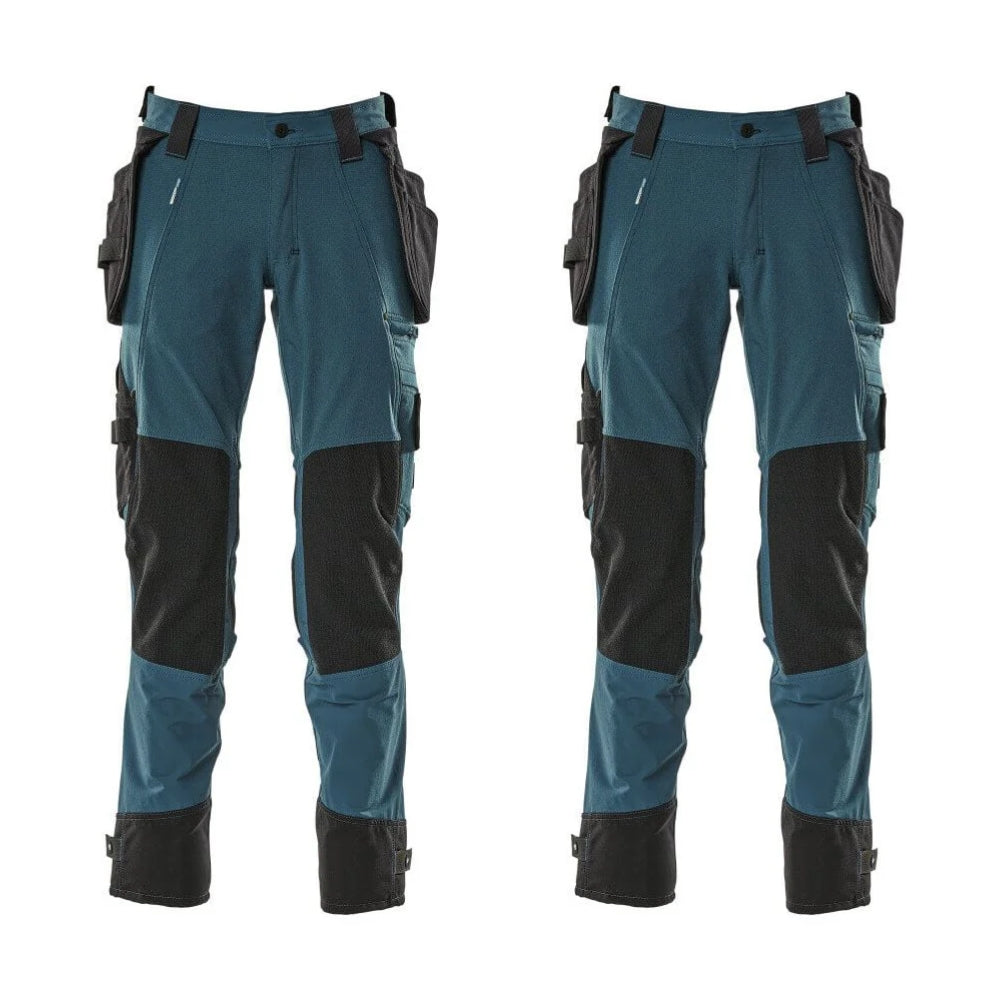 Mascot Advanced Work Trousers 17031 311 Mens Twin Pack Deal 2 Dark Petroleum
