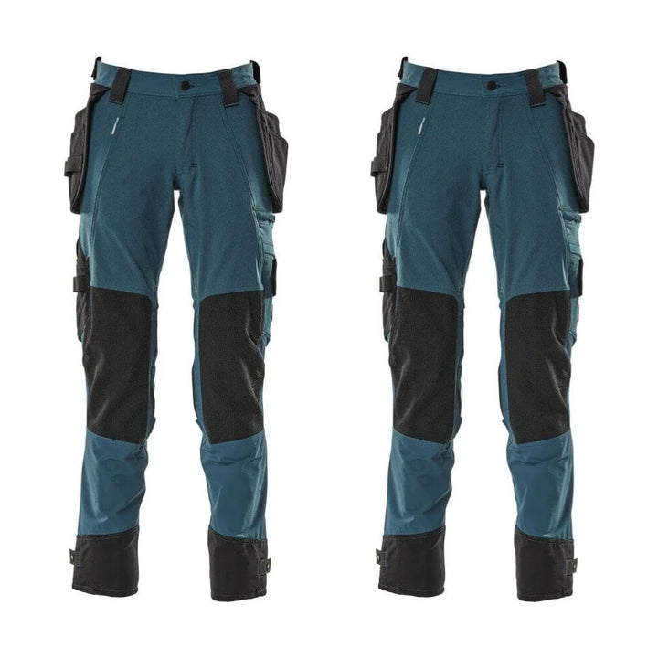 Mascot Advanced Work Trousers 17031 311 Mens Twin Pack Deal 2 Dark Petroleum