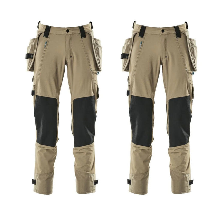 Mascot Advanced Work Trousers 17031 311 Mens Twin Pack Deal 3 Light Khaki
