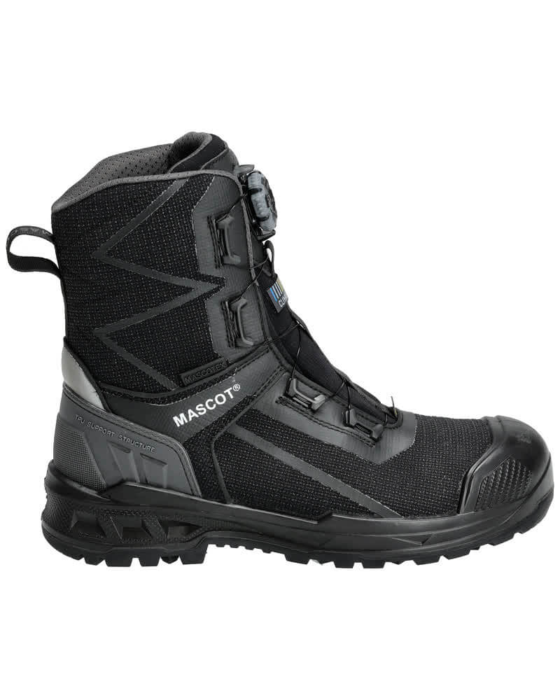 Mascot F1104-938 Waterproof Breathable Cold Insulated S7S BOA ESD Aluminium Toe Cap Winter Safety Boots Front #colour_black