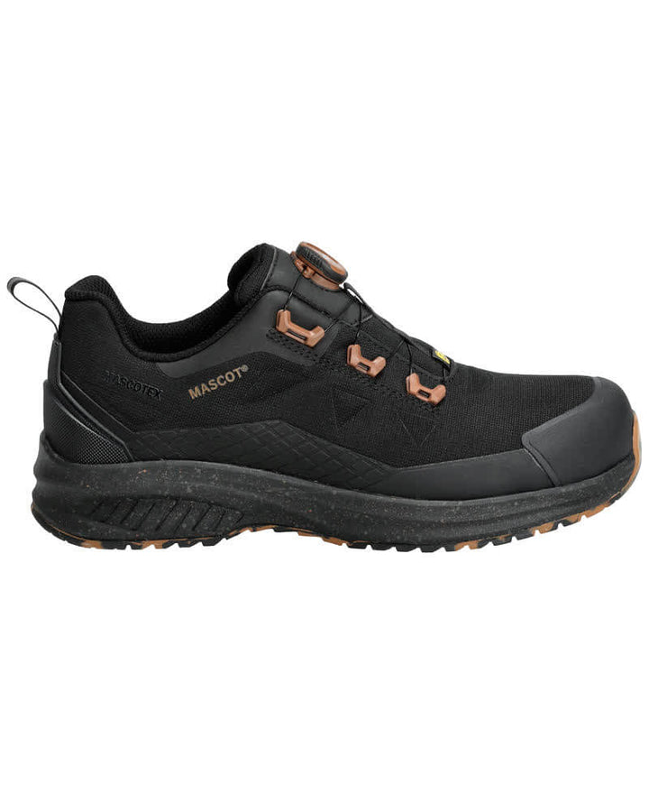 Mascot F1603-702 Lightweight Waterproof Breathable S7S BOA ESD Composite Toe Cap Safety Shoes Front #colour_black