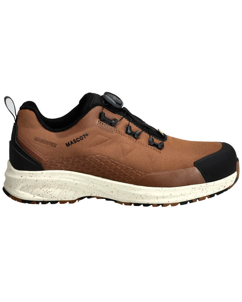 Mascot F1603-702 Lightweight Waterproof Breathable S7S BOA ESD Composite Toe Cap Safety Shoes Front #colour_nut-brown