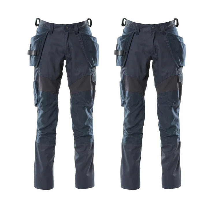 Mascot Stretch Work Trousers 18531442 Accelerate Mens Twin Pack Deal Dark Navy Blue